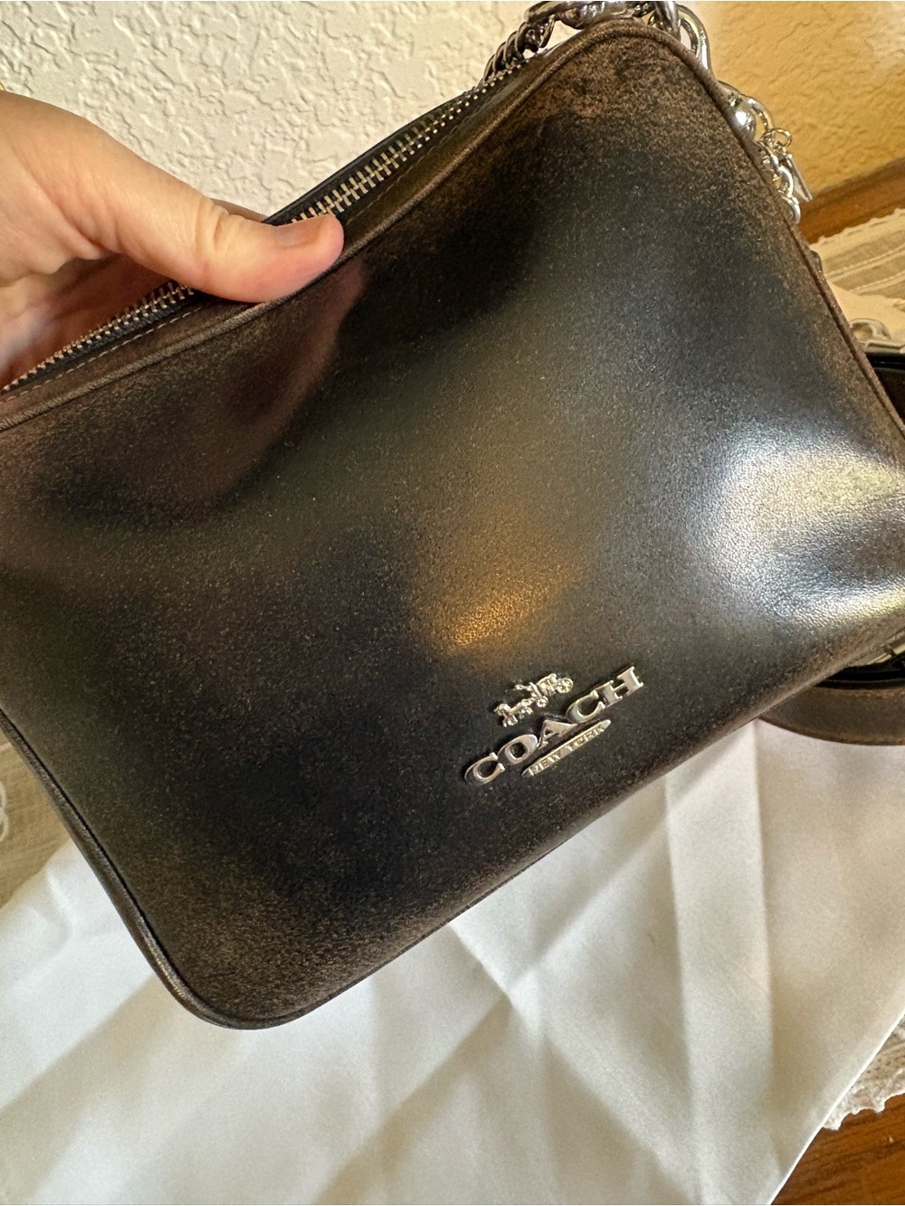 Coach Loved Leather Carey Crossbody Bag - Picture 5 of 16